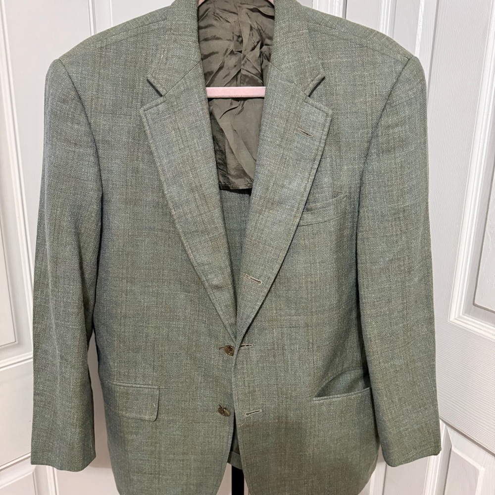Norman Hilton Wool Linen Silk Blend Men's‎ Vintage Blazer